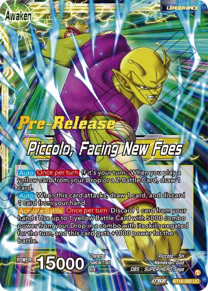 Piccolo // Piccolo, Facing New Foes (BT18-090) [Dawn of the Z-Legends Prerelease Promos] | Amazing Games TCG