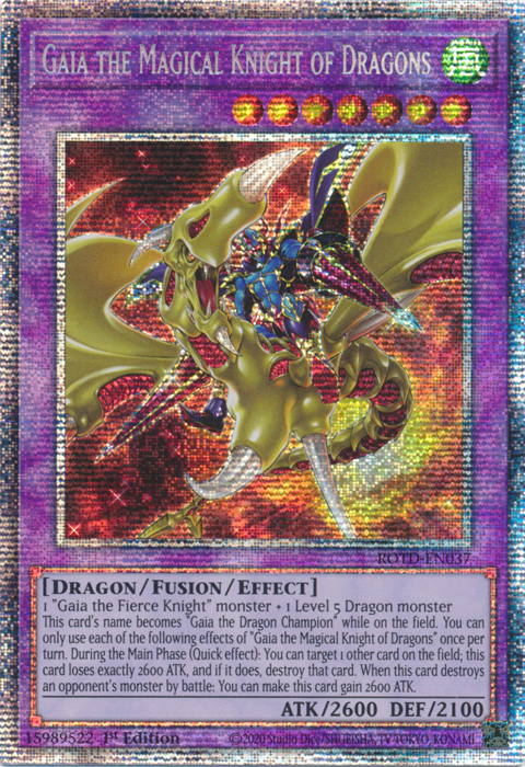 Gaia the Magical Knight of Dragons [ROTD-EN037] Starlight Rare | Amazing Games TCG