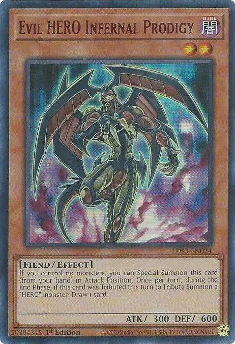 Evil HERO Infernal Prodigy (Red) [LDS3-EN024] Ultra Rare | Amazing Games TCG