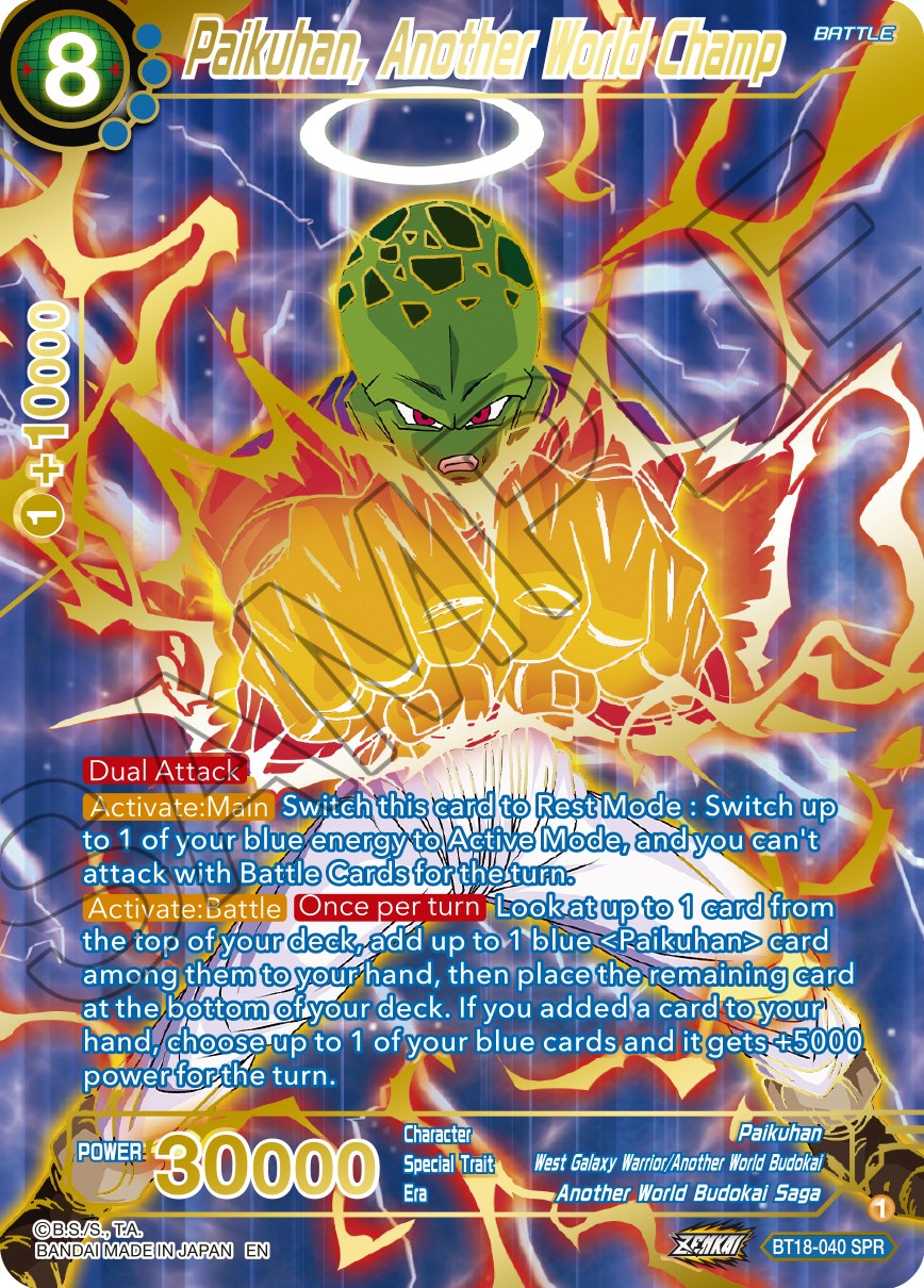 Paikuhan, Another World Champ (SPR) (BT18-040) [Dawn of the Z-Legends] | Amazing Games TCG