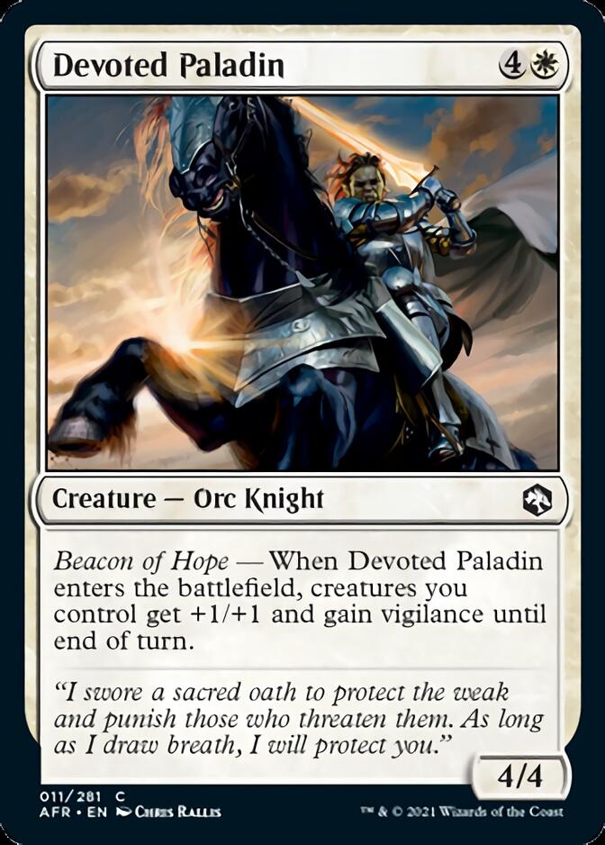 Devoted Paladin [Dungeons & Dragons: Adventures in the Forgotten Realms] | Amazing Games TCG