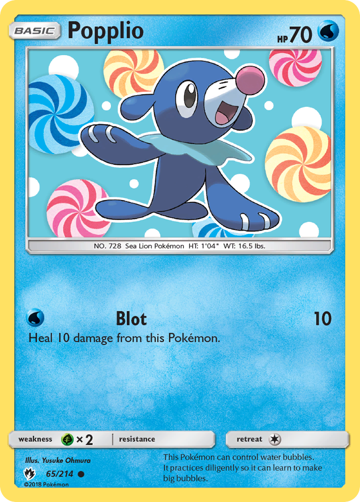 Popplio (65/214) [Sun & Moon: Lost Thunder] | Amazing Games TCG