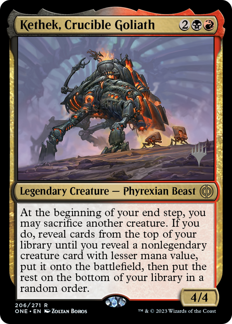 Kethek, Crucible Goliath (Promo Pack) [Phyrexia: All Will Be One Promos] | Amazing Games TCG