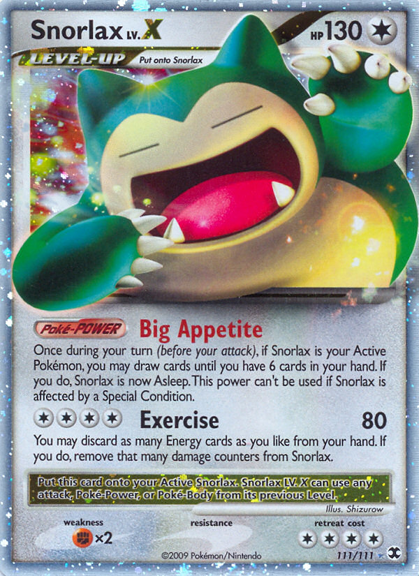 Snorlax LV.X (111/111) [Platinum: Rising Rivals] | Amazing Games TCG