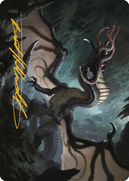 Brainstealer Dragon Art Card (Gold-Stamped Signature) [Commander Legends: Battle for Baldur's Gate Art Series] | Amazing Games TCG