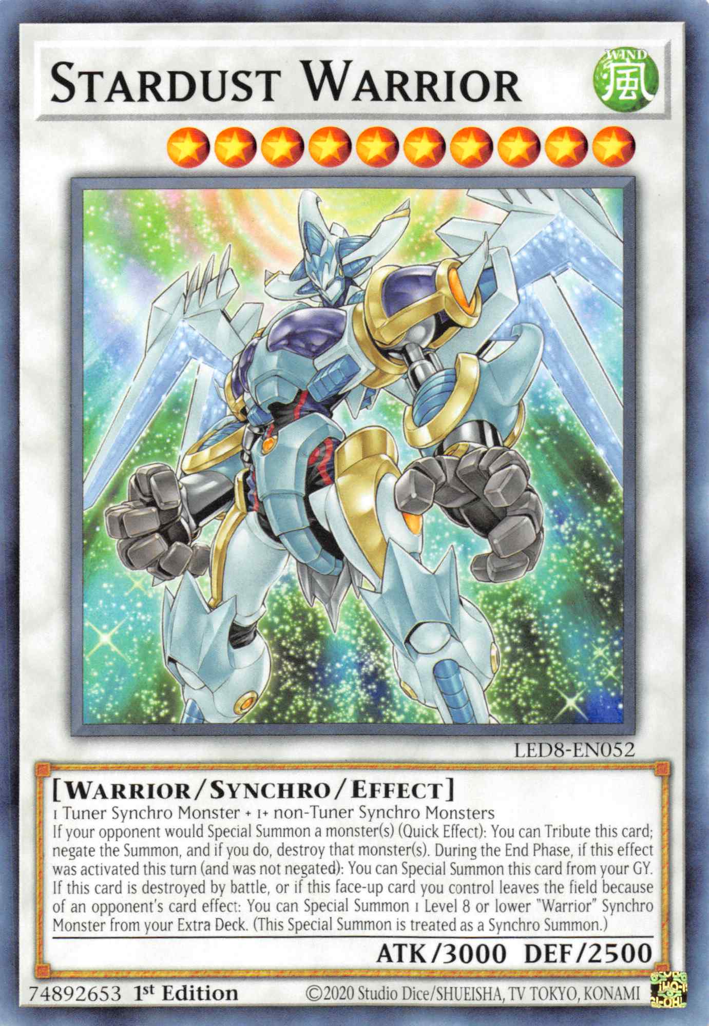 Stardust Warrior [LED8-EN052] Common | Amazing Games TCG