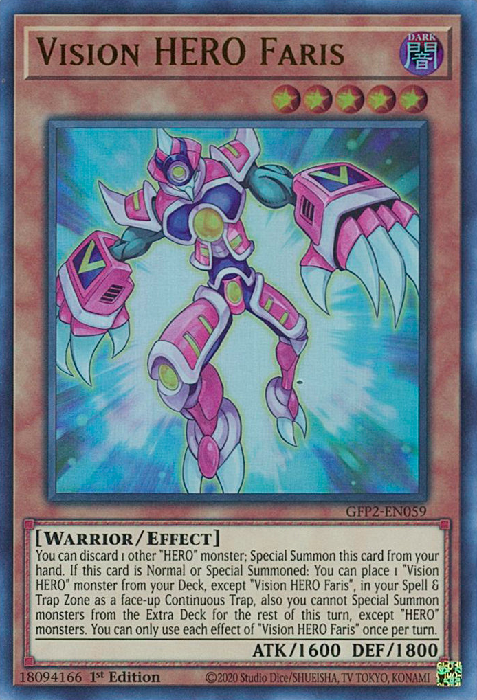 Vision HERO Faris [GFP2-EN059] Ultra Rare | Amazing Games TCG