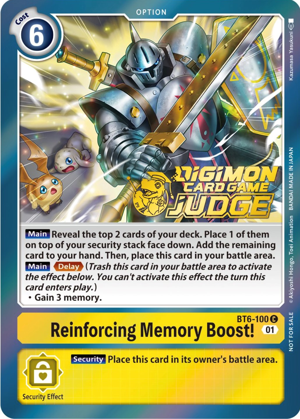 Reinforcing Memory Boost! [BT6-100] (Judge Pack 3) [Double Diamond Promos] | Amazing Games TCG