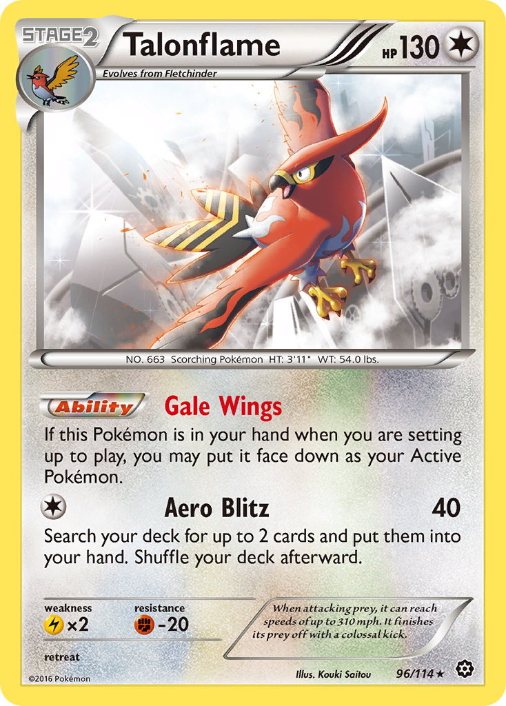 Talonflame (96/114) [XY: Steam Siege] | Amazing Games TCG