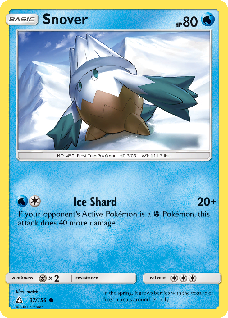 Snover (37/156) [Sun & Moon: Ultra Prism] | Amazing Games TCG