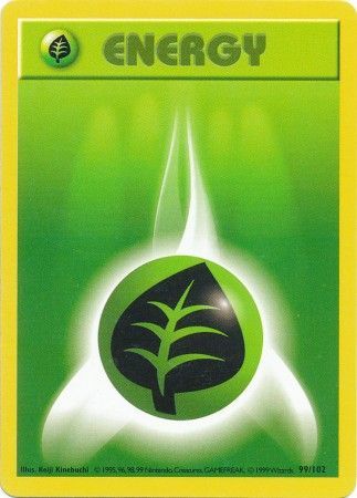 Grass Energy (99/102) [Base Set Shadowless Unlimited] | Amazing Games TCG