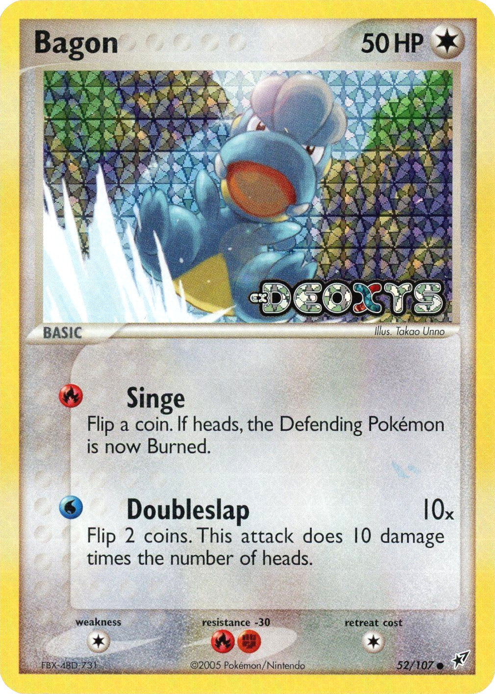 Bagon (52/107) (Stamped) [EX: Deoxys] | Amazing Games TCG