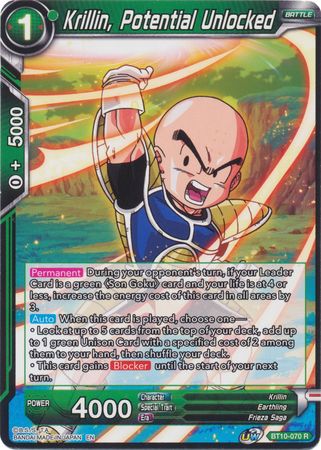 Krillin, Potential Unlocked (BT10-070) [Rise of the Unison Warrior] | Amazing Games TCG