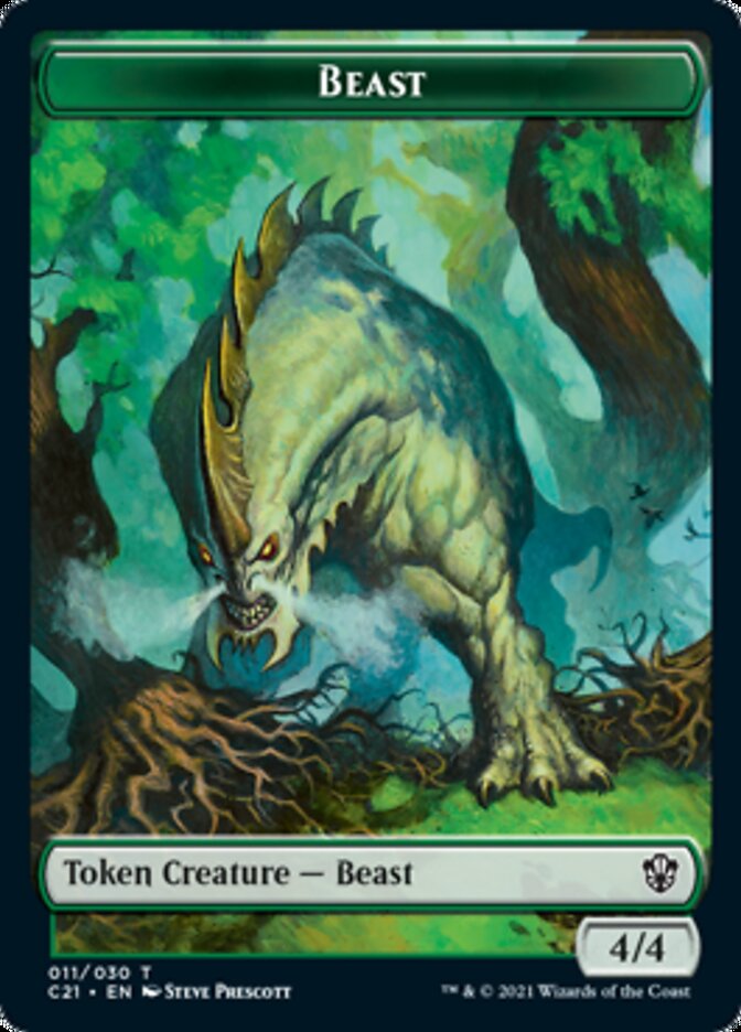 Beast (011) // Insect Token [Commander 2021 Tokens] | Amazing Games TCG