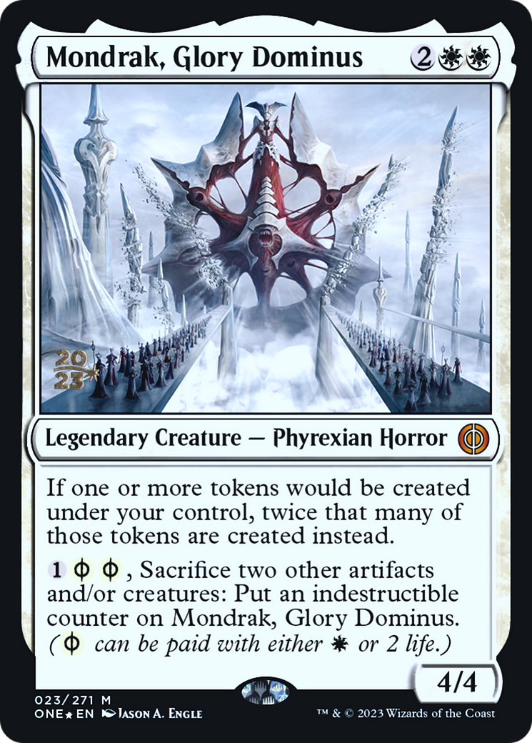 Mondrak, Glory Dominus [Phyrexia: All Will Be One Prerelease Promos] | Amazing Games TCG