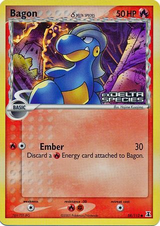 Bagon (58/113) (Delta Species) (Stamped) [EX: Delta Species] | Amazing Games TCG