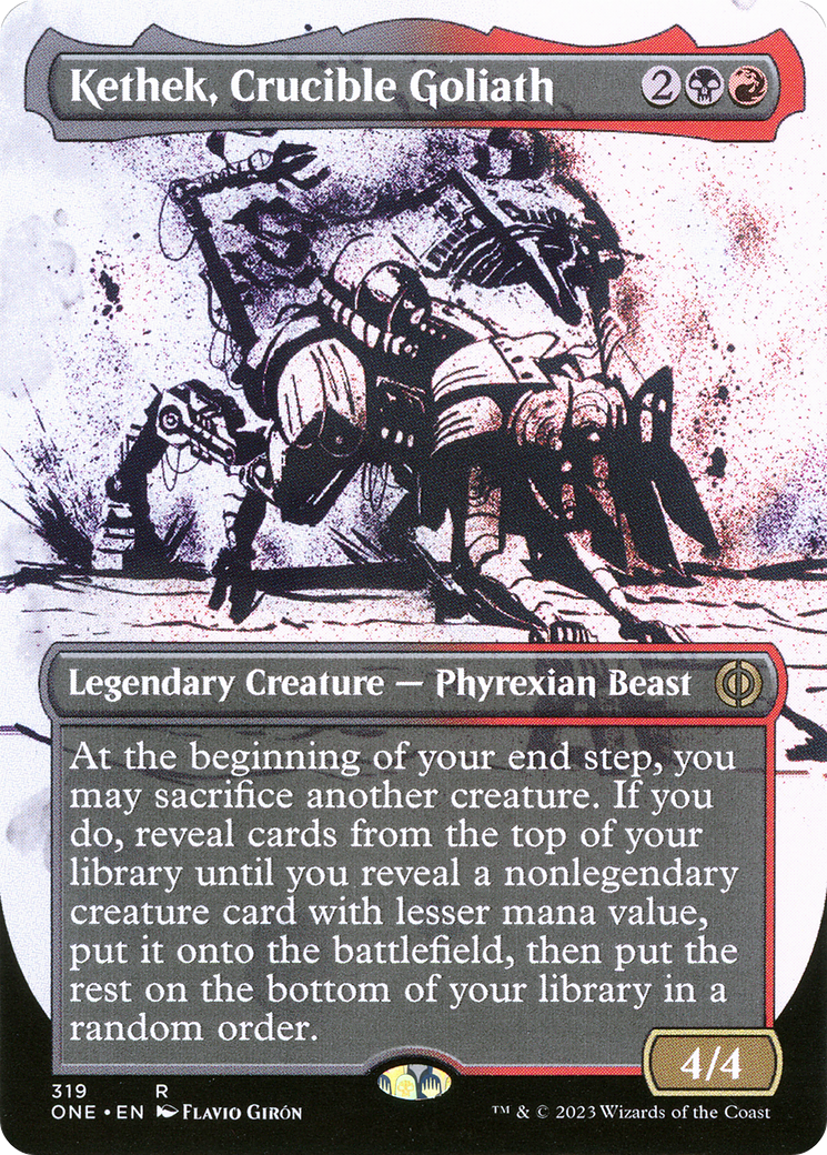 Kethek, Crucible Goliath (Borderless Ichor) [Phyrexia: All Will Be One] | Amazing Games TCG