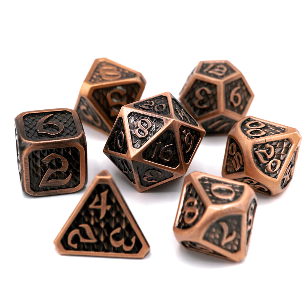 7 Piece RPG Set - Drakona Eldric Cuprum