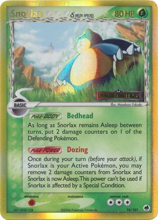 Snorlax (10/101) (Delta Species) (Stamped) [EX: Dragon Frontiers] | Amazing Games TCG