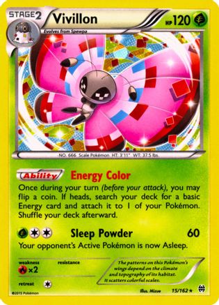 Vivillon (15/162) (Cosmos Holo) [XY: BREAKthrough] | Amazing Games TCG