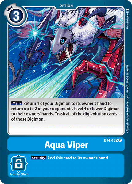 Aqua Viper [BT4-102] [Great Legend] | Amazing Games TCG