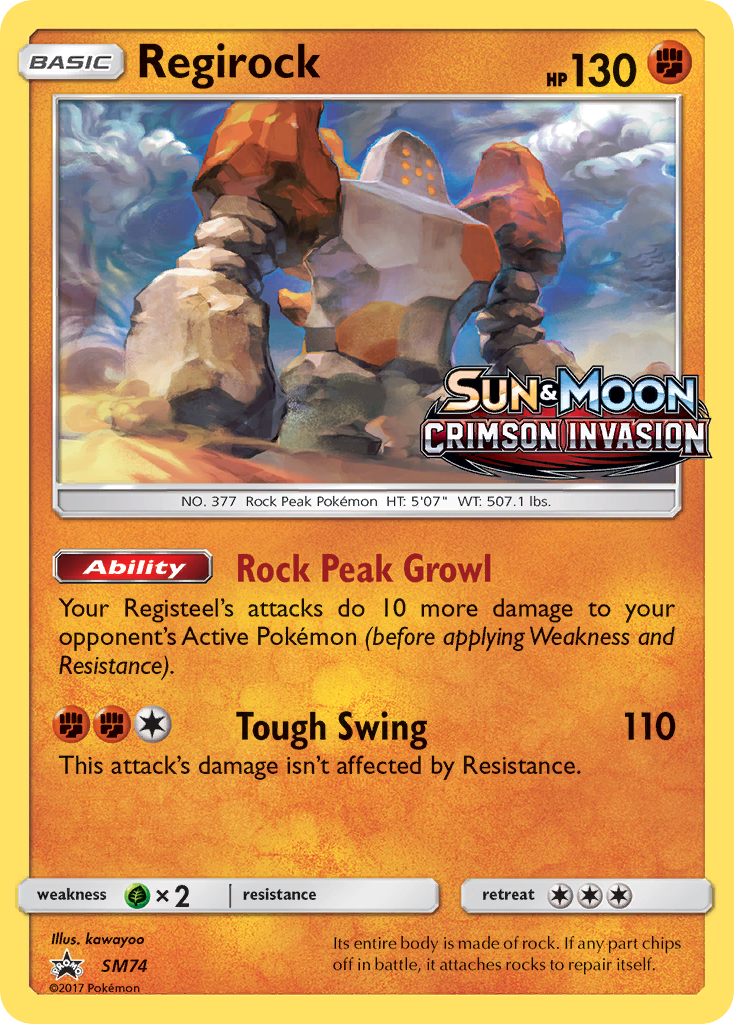 Regirock (SM74) [Sun & Moon: Black Star Promos] | Amazing Games TCG