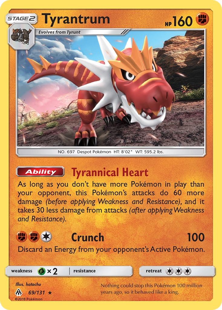 Tyrantrum (69/131) [Sun & Moon: Forbidden Light] | Amazing Games TCG