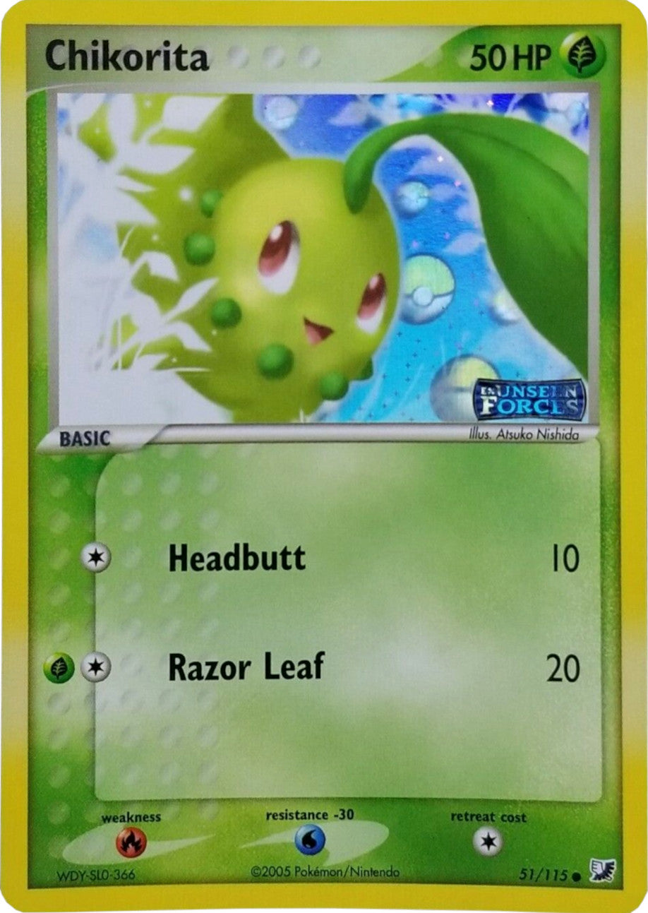 Chikorita (51/115) (Stamped) [EX: Unseen Forces] | Amazing Games TCG