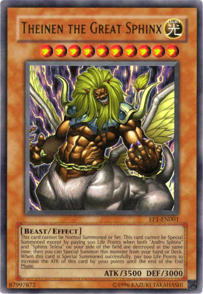 Theinen the Great Sphinx [EP1-EN001] Ultra Rare | Amazing Games TCG