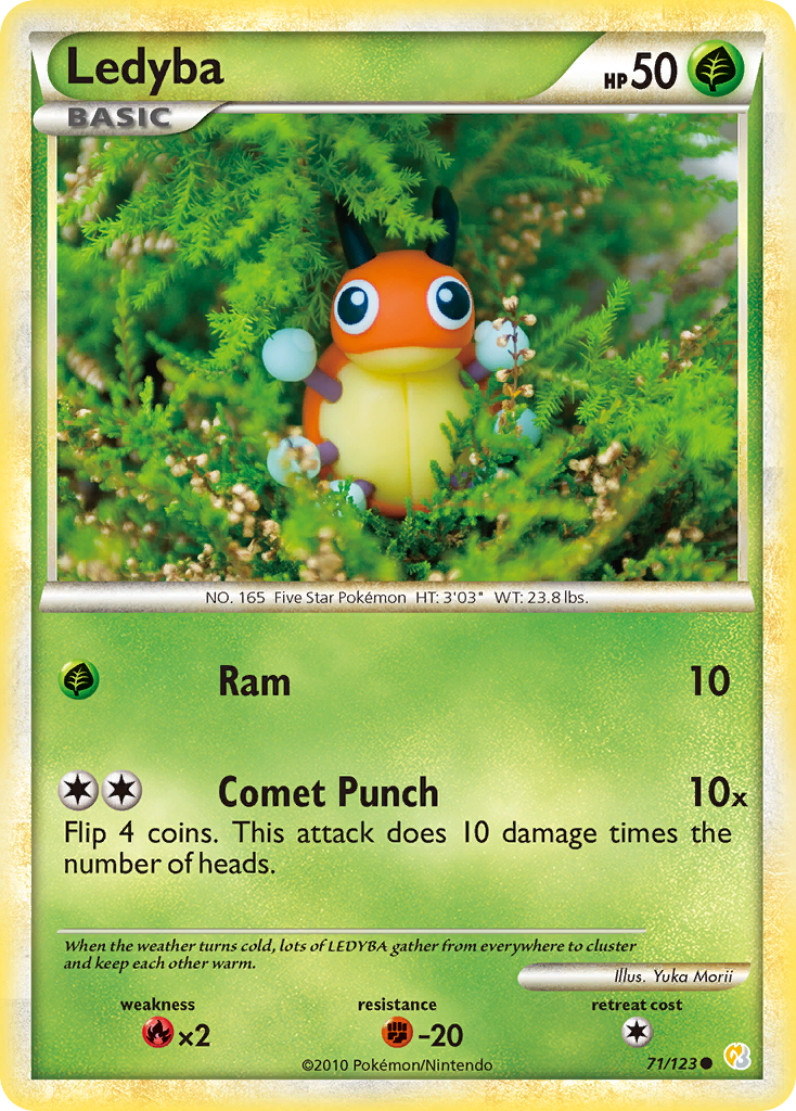 Ledyba (71/123) [HeartGold & SoulSilver: Base Set] | Amazing Games TCG