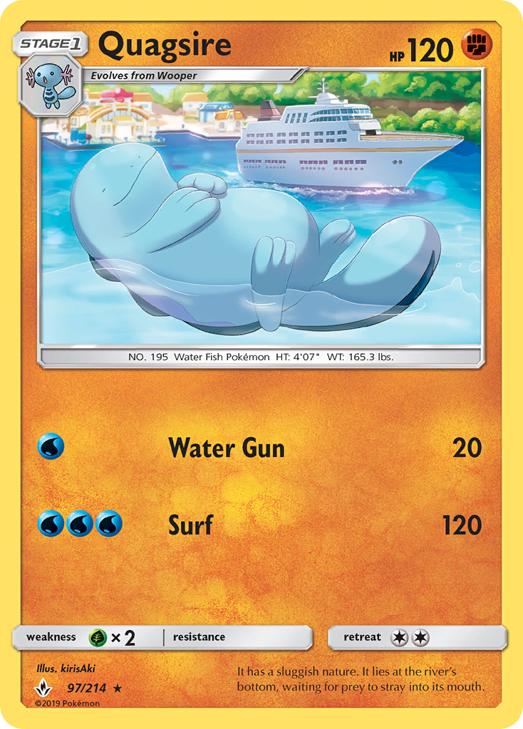 Quagsire (97/214) [Sun & Moon: Unbroken Bonds] | Amazing Games TCG