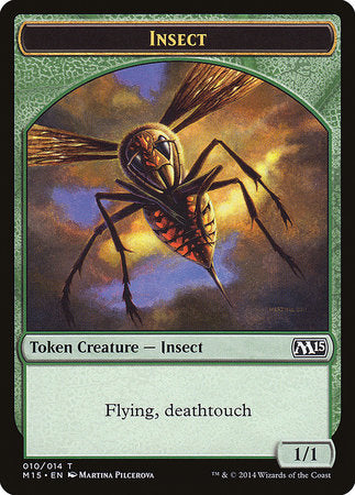 Insect Token (Deathtouch) [Magic 2015 Tokens] | Amazing Games TCG