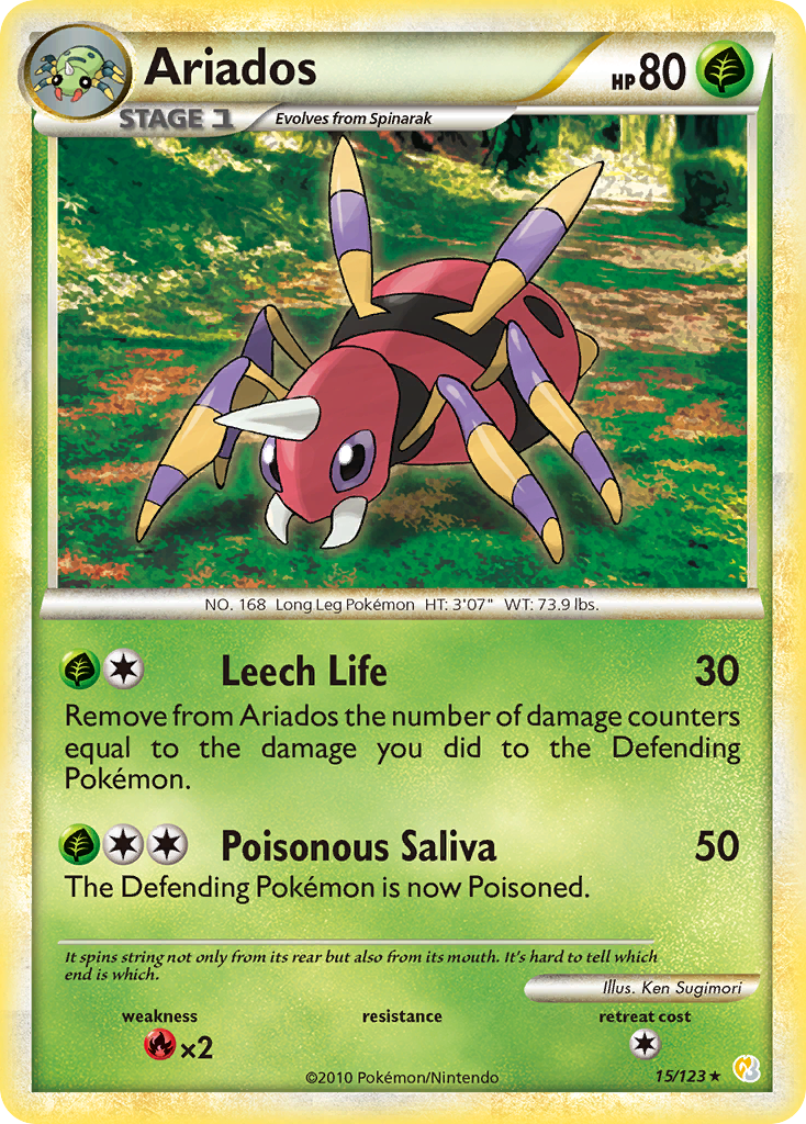 Ariados (15/123) [HeartGold & SoulSilver: Base Set] | Amazing Games TCG