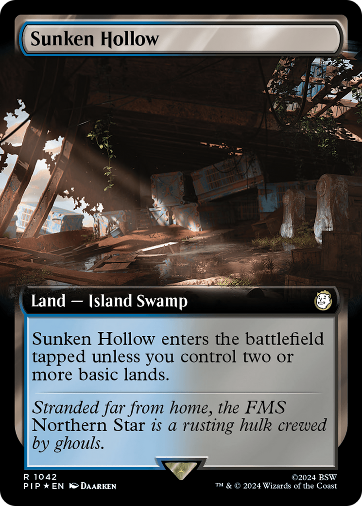 Sunken Hollow (Extended Art) (Surge Foil) [Fallout] | Amazing Games TCG