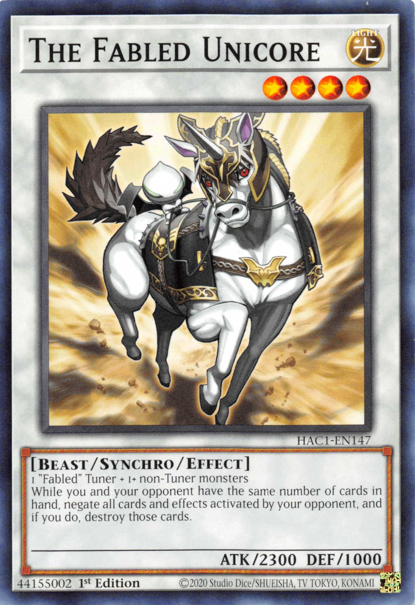 The Fabled Unicore [HAC1-EN147] Common | Amazing Games TCG