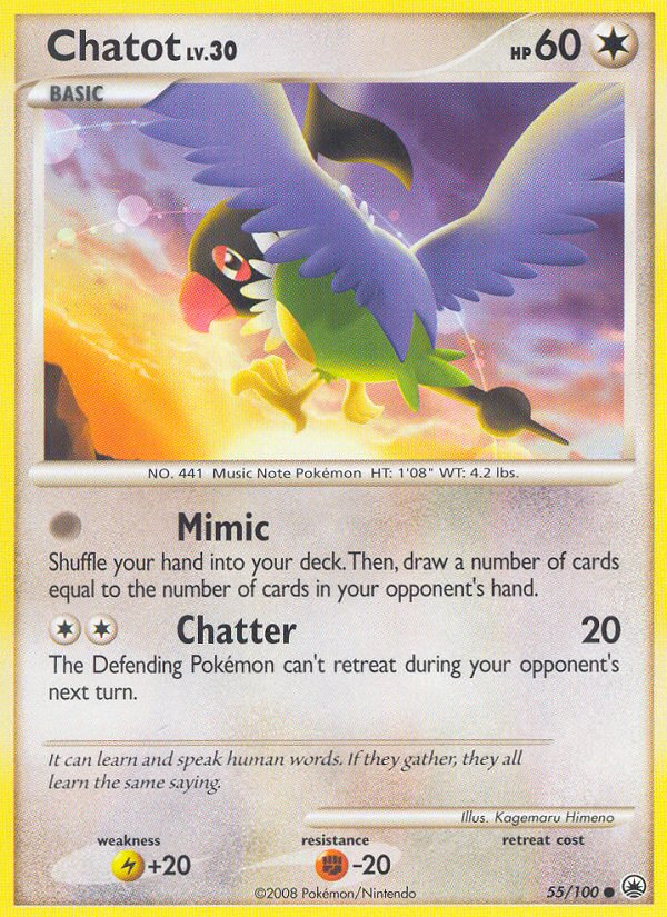 Chatot (55/100) [Diamond & Pearl: Majestic Dawn] | Amazing Games TCG