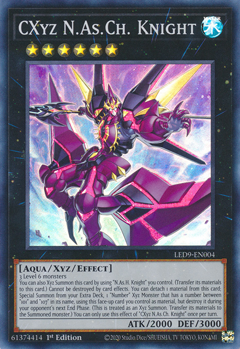 CXyz N.As.Ch. Knight [LED9-EN004] Super Rare | Amazing Games TCG