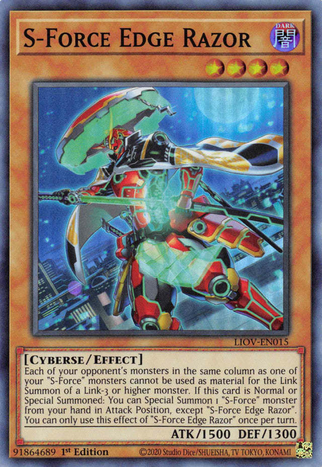 S-Force Edge Razor [LIOV-EN015] Super Rare | Amazing Games TCG