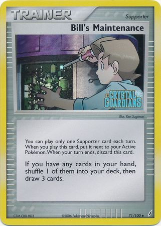 Bill's Maintenance (71/100) (Stamped) [EX: Crystal Guardians] | Amazing Games TCG