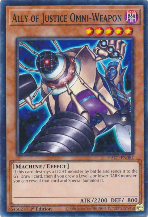 Ally of Justice Omni-Weapon (Duel Terminal) [HAC1-EN087] Common | Amazing Games TCG