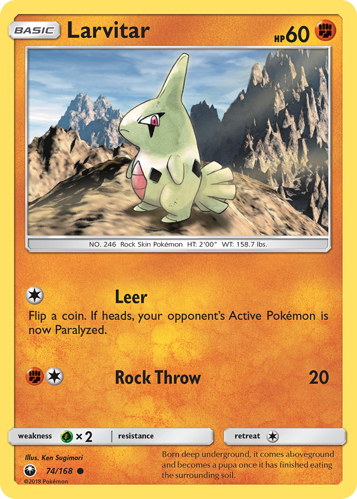 Larvitar (74/168) [Sun & Moon: Celestial Storm] | Amazing Games TCG