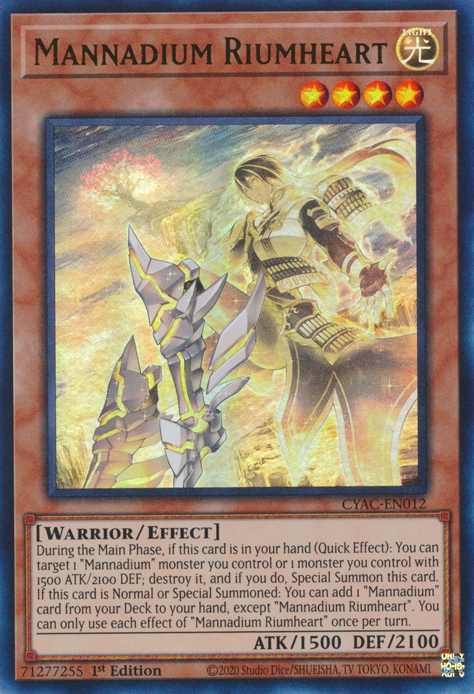 Mannadium Riumheart [CYAC-EN012] Ultra Rare | Amazing Games TCG