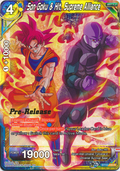 Son Goku & Hit, Supreme Alliance (BT10-145) [Rise of the Unison Warrior Prerelease Promos] | Amazing Games TCG