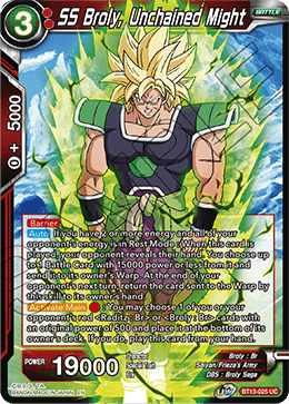 SS Broly, Unchained Might (Uncommon) [BT13-025] | Amazing Games TCG