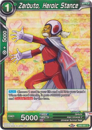 Zarbuto, Heroic Stance (Reprint) (DB2-081) [Battle Evolution Booster] | Amazing Games TCG