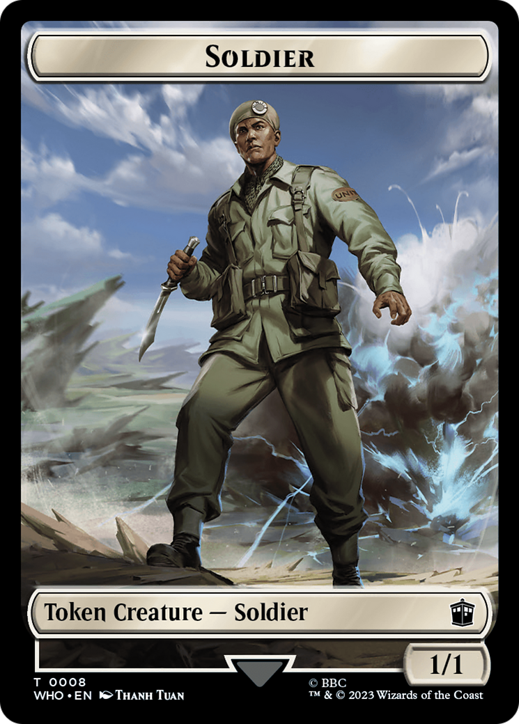 Soldier // Mark of the Rani Double-Sided Token [Doctor Who Tokens] | Amazing Games TCG