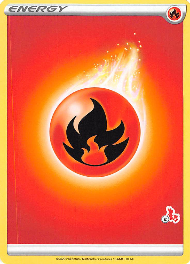 Fire Energy (Cinderace Stamp #2) [Battle Academy 2022] | Amazing Games TCG