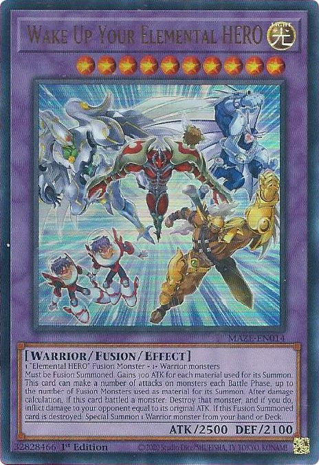 Wake Up Your Elemental HERO [MAZE-EN014] Ultra Rare | Amazing Games TCG