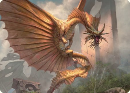 Ancient Gold Dragon Art Card (28) [Commander Legends: Battle for Baldur's Gate Art Series] | Amazing Games TCG