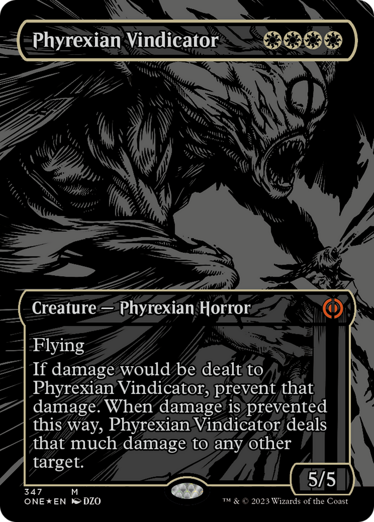 Phyrexian Vindicator (Oil Slick Raised Foil) [Phyrexia: All Will Be One] | Amazing Games TCG